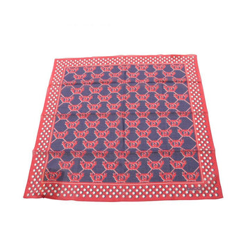 Gucci GG Pattern Cotton Scarf Red Navy 945914