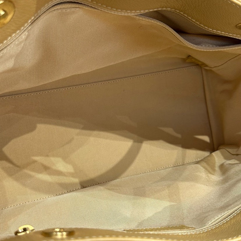 Top Quality Chanel Cerf Tote Beige Leather Bag Medium