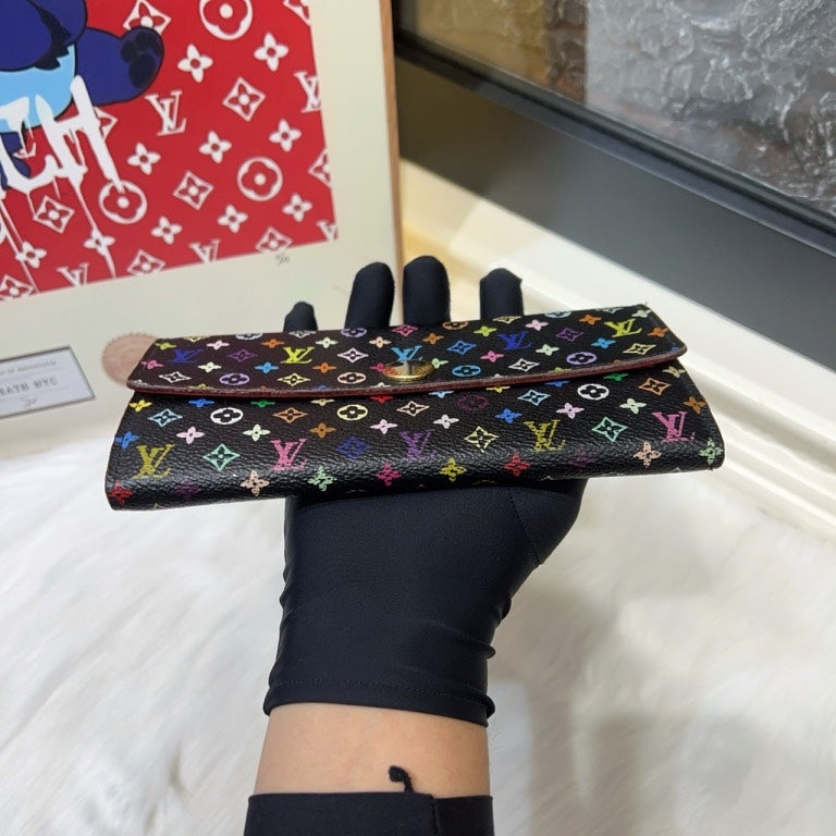 Louis Vuitton Multicolore Sarah Black Wallet