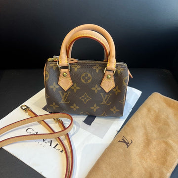 Louis Vuitton Speedy Nano Monogram Canvas Brown 16x10x7 Handbag