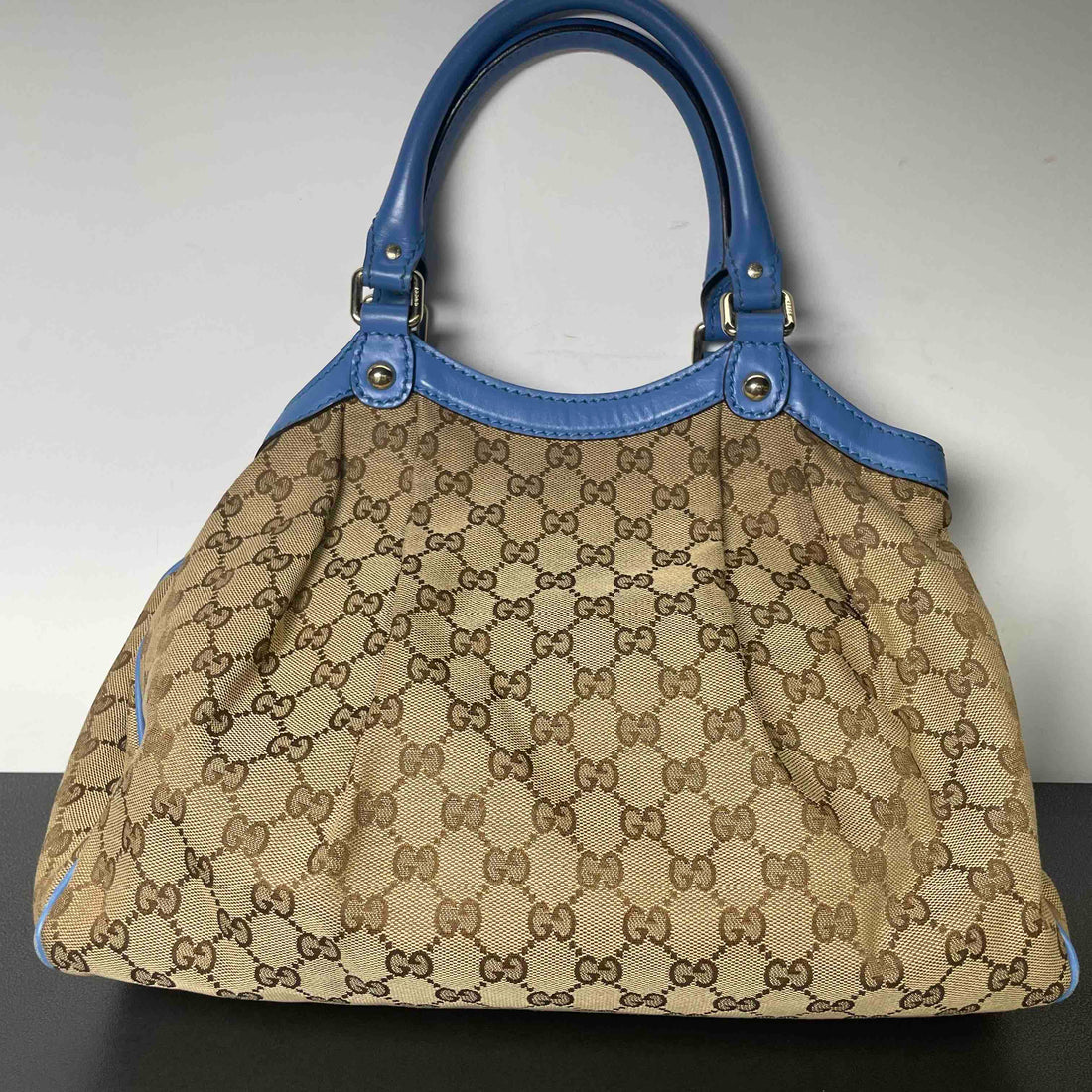 Gucci Joy Boston Bag Beige Blue