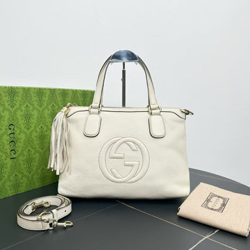 Gucci Soho White Leather Tote Bag