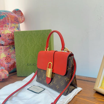 Louis Vuitton Locky BB Bag Red Monogram Handbag