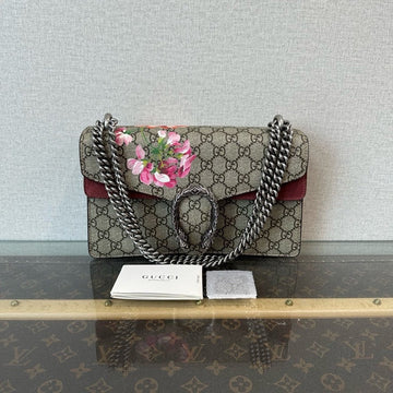 Gucci Dionysus GG Supreme Floral Shoulder Bag Beige
