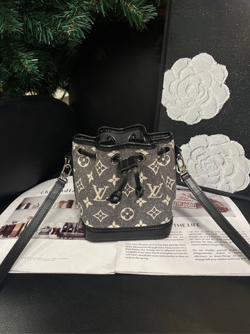 Louis Vuitton 23SS Dannin Nano Noe Black Drawstring Bucket Bag