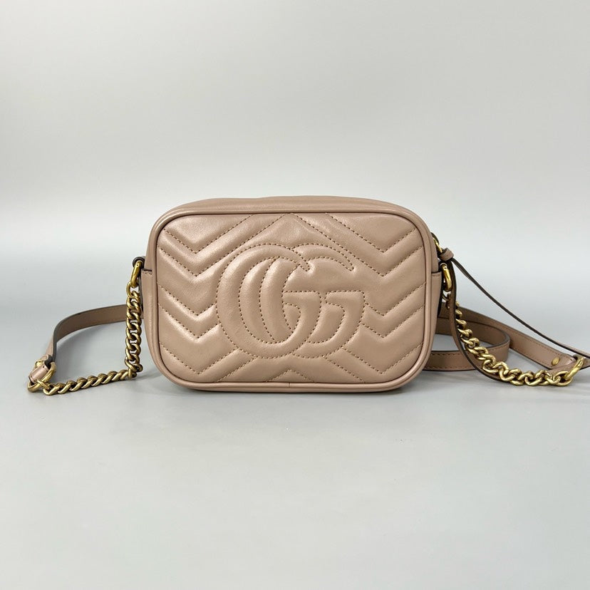 Gucci GG Marmont Beige Camera Bag