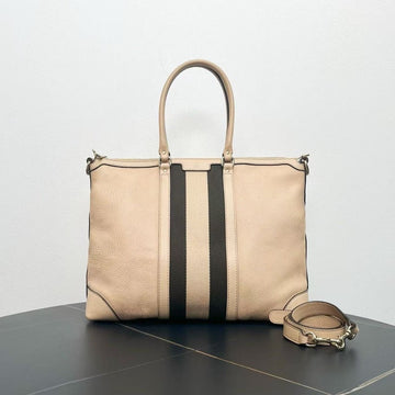 Gucci Bree Beige Leather Tote Bag