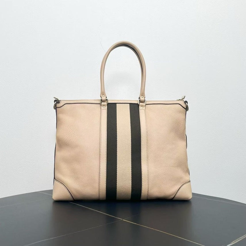 Gucci Bree Beige Leather Tote Bag