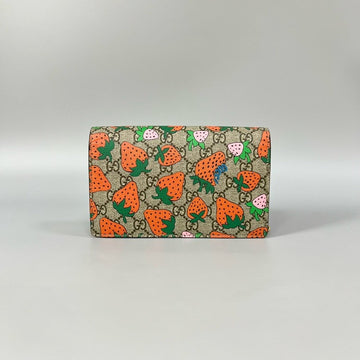 Gucci Strawberry Wallet on Chain Green Orange