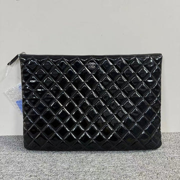 Chanel Quilted  Black Clutch