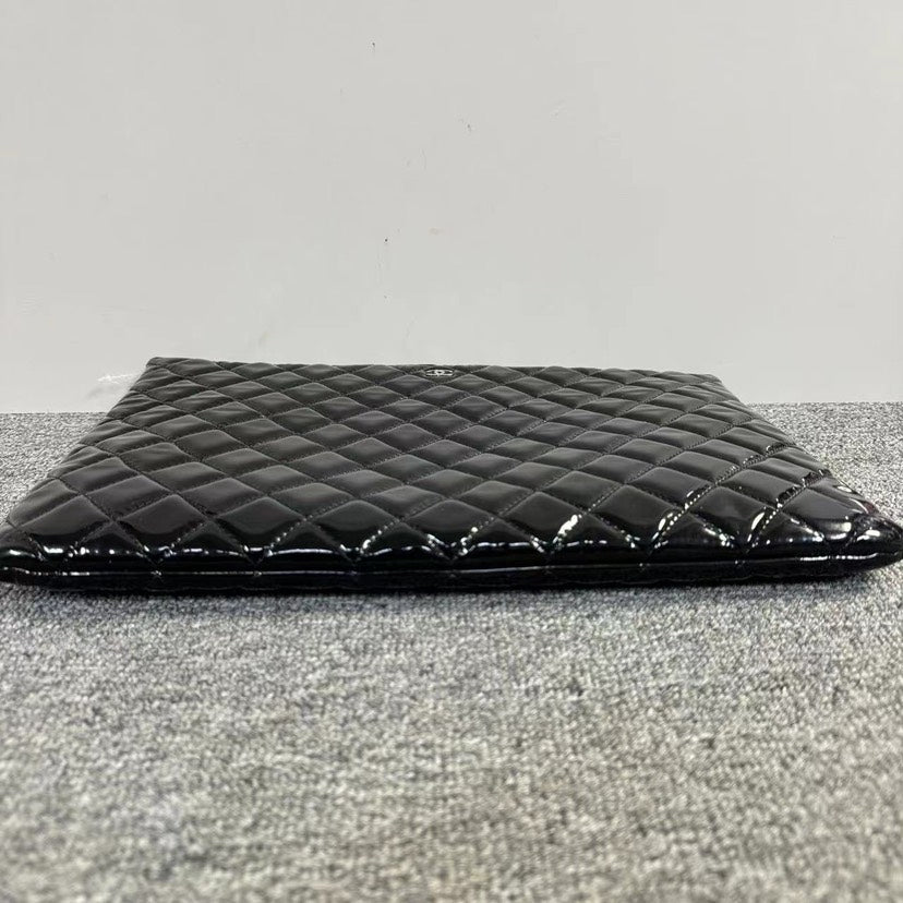 Chanel Quilted  Black Clutch