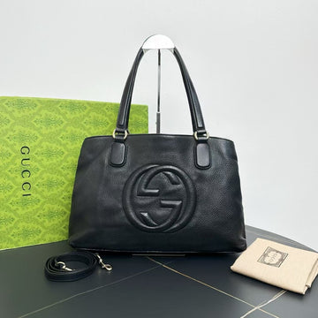 Gucci Soho Black Leather Two Way Bag