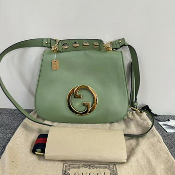 Gucci Jackie Green Leather Shoulder Bag