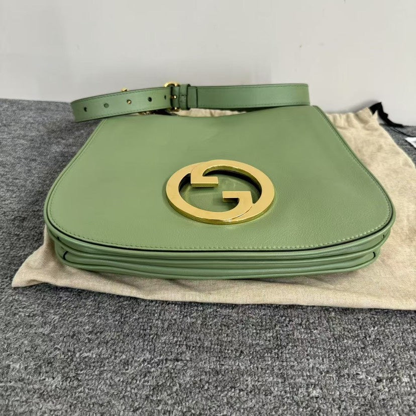 Gucci Jackie Green Leather Shoulder Bag