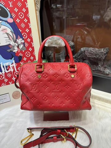 Louis Vuitton Speedy 25 Red Handbag