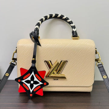 Louis Vuitton Epi Leather Twist Top Handle Beige 2way Bag