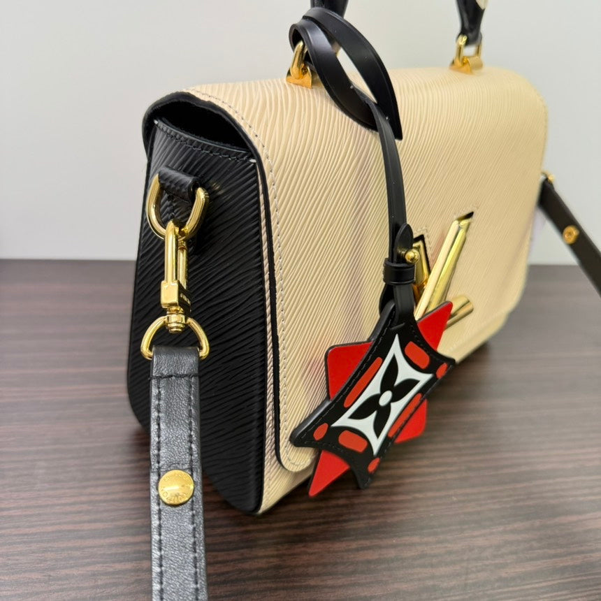 Louis Vuitton Epi Leather Twist Top Handle Beige 2way Bag