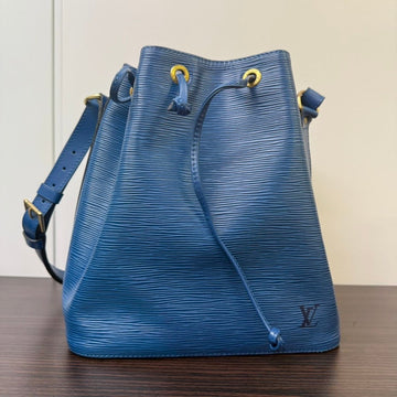 Louis Vuitton Epi Leather Blue Bucket Bag