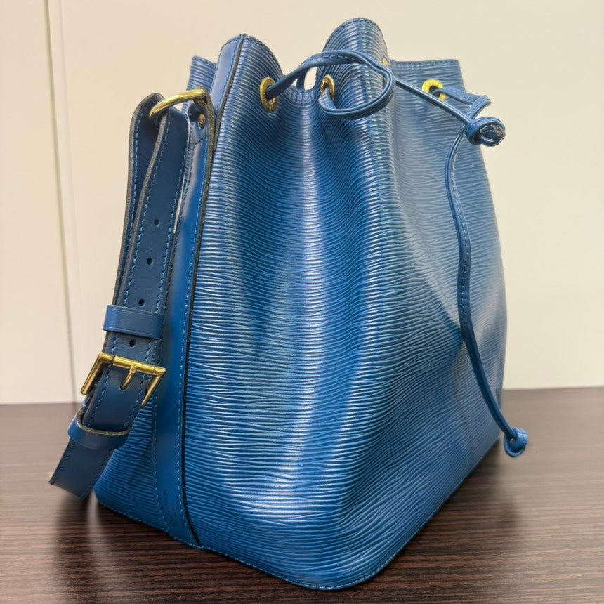 Louis Vuitton Epi Leather Blue Bucket Bag