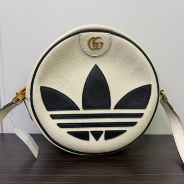 Gucci x Adidas Circle Leather Crossbody White