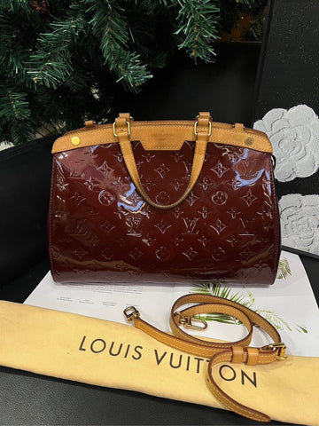 Louis Vuitton Brea Patent Leather Cherry Handbag