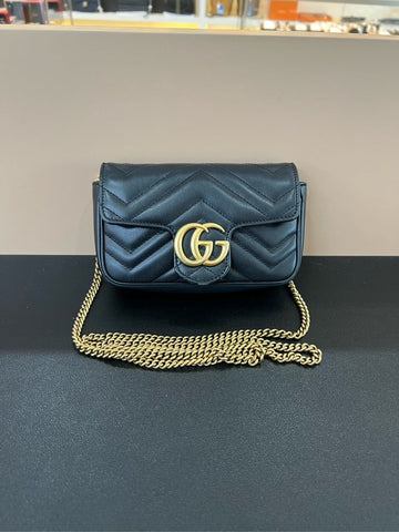 Gucci Marmont Super Mini Black Bag 16.5x10x4.5cm