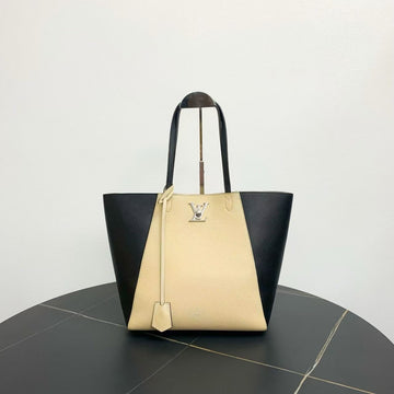 Louis Vuitton Belmont Beige Black Tote Bag