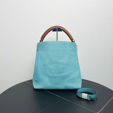 Louis Vuitton Turenne MM Blue Leather Tote Bag