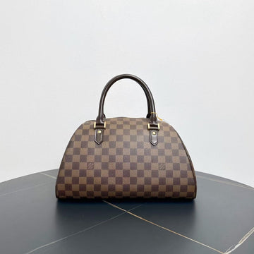 Louis Vuitton Damier Ebene Alma Tote Bag Brown