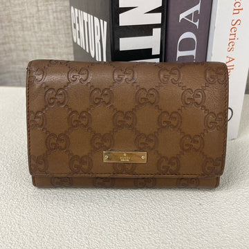 Gucci Guccissima Brown Leather Wallet