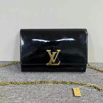 Louis Vuitton Chain Bag Black Patent