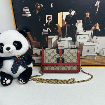 Gucci Ophidia Beige Red Shoulder Bag