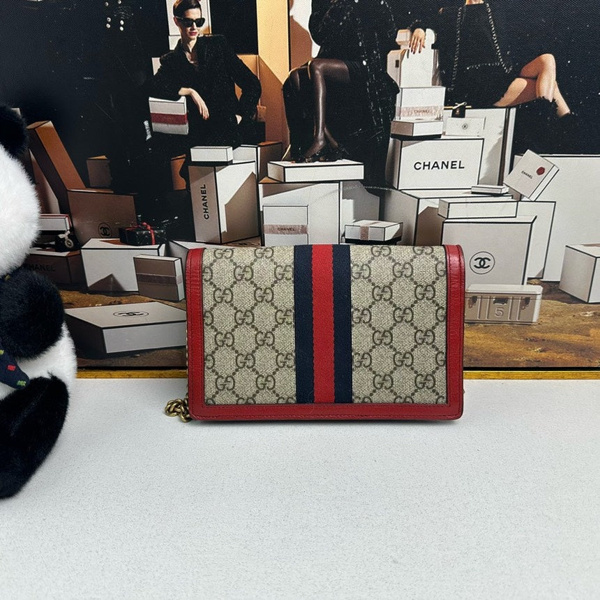 Gucci Ophidia Beige Red Shoulder Bag