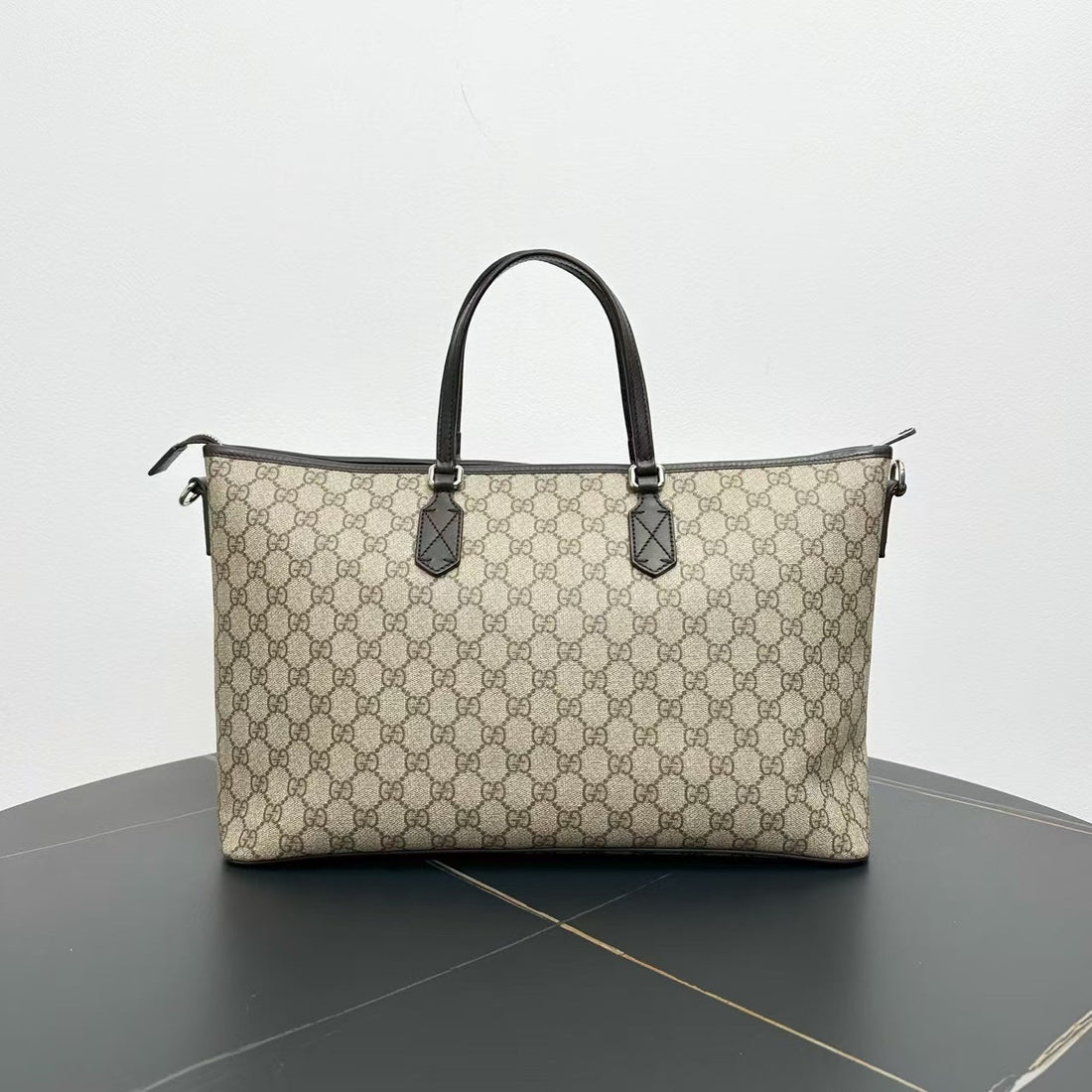 Gucci GG Supreme Canvas Beige Monogram Two-Way Bag