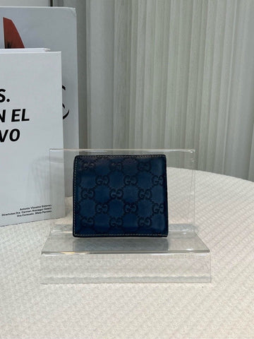 Gucci GG Supreme Blue Bifold Wallet