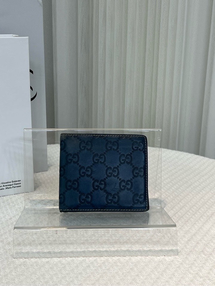Gucci GG Supreme Blue Bifold Wallet