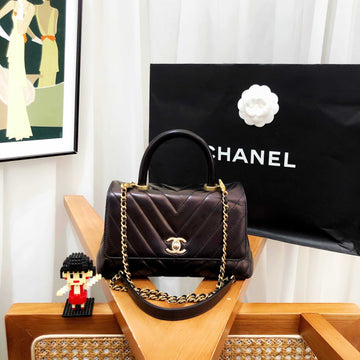 Top Quality Chanel cocohandle small brown handbag 2017