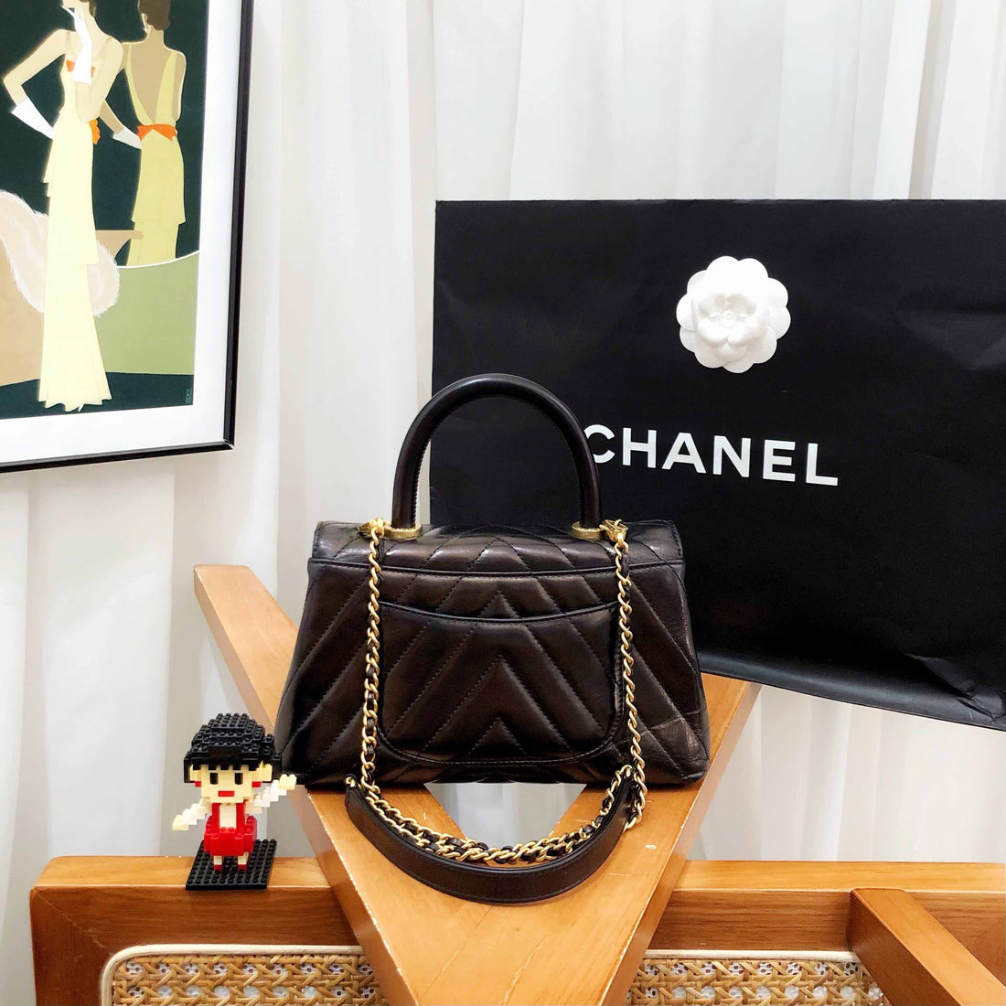 Top Quality Chanel cocohandle small brown handbag 2017