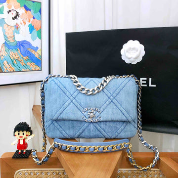 Top Quality Chanel denim 19 small microchip bag