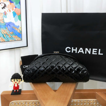Chanel Quilted Black Clutch Bag  2011