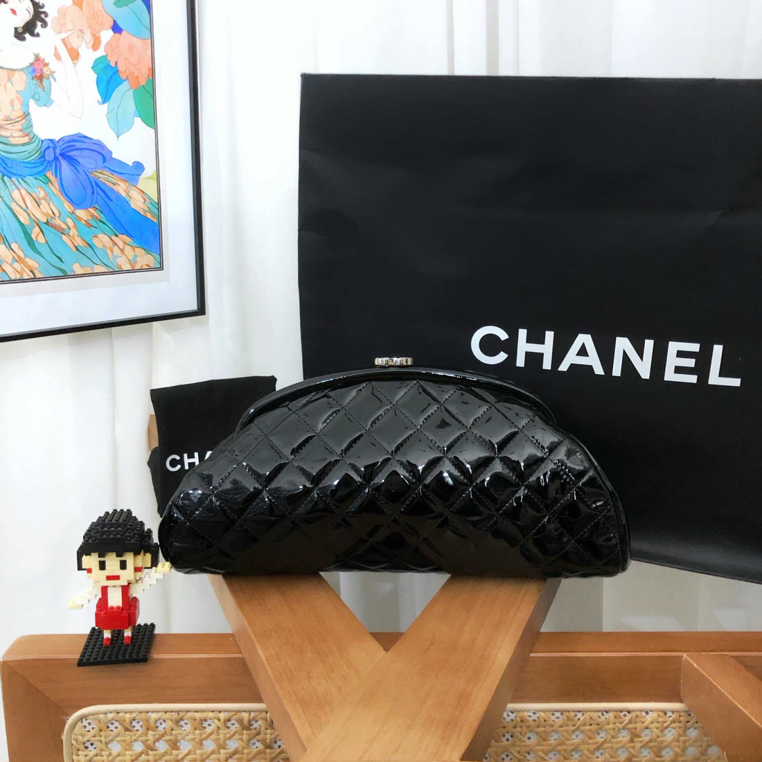 Chanel Quilted Black Clutch Bag  2011
