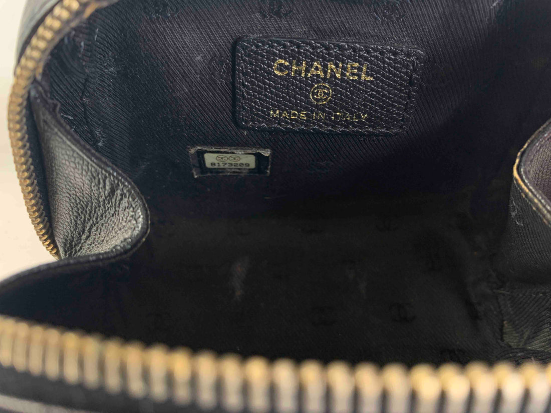 Top Quality Chanel Pouch A-6951 Black Leather Clutch