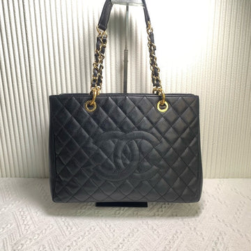 Top Quality Chanel GST Black Quilted Leather Shoulder Tote Bag 11983436