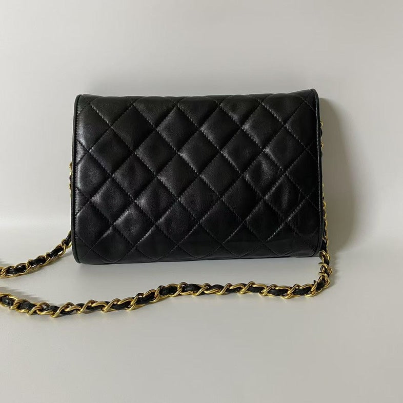 Top Quality Chanel WOC Black Quilted Leather Crossbody Bag
