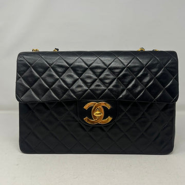 Top Quality Chanel Maxi Jumbo XL Black Single Flap Shoulder Bag AD963