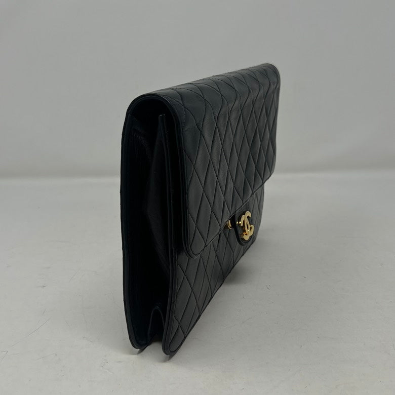 Top Quality Chanel Quilted Leather Chain Shoulder Bag AE447 Black