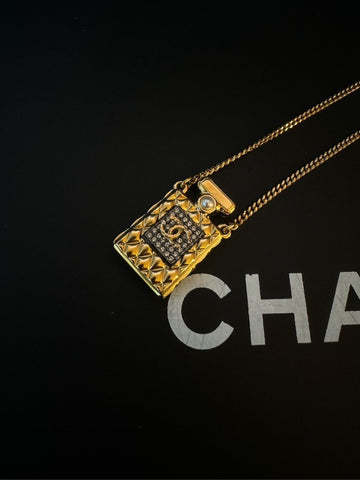 Top Quality Chanel N5 Gold Perfume Bottle Necklace Adjustable 2021