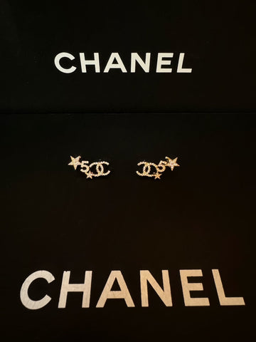 Top Quality Chanel 22s Star Earrings Ear Bone Rings CC Stars No.5 Gold Earrings