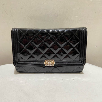 Chanel  Leather Black WOC Crossbody Bag