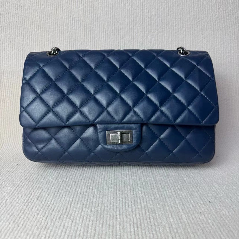 Top Quality Chanel 2.55 Reissue Bag 5011103 Navy Blue Leather Shoulder Bag